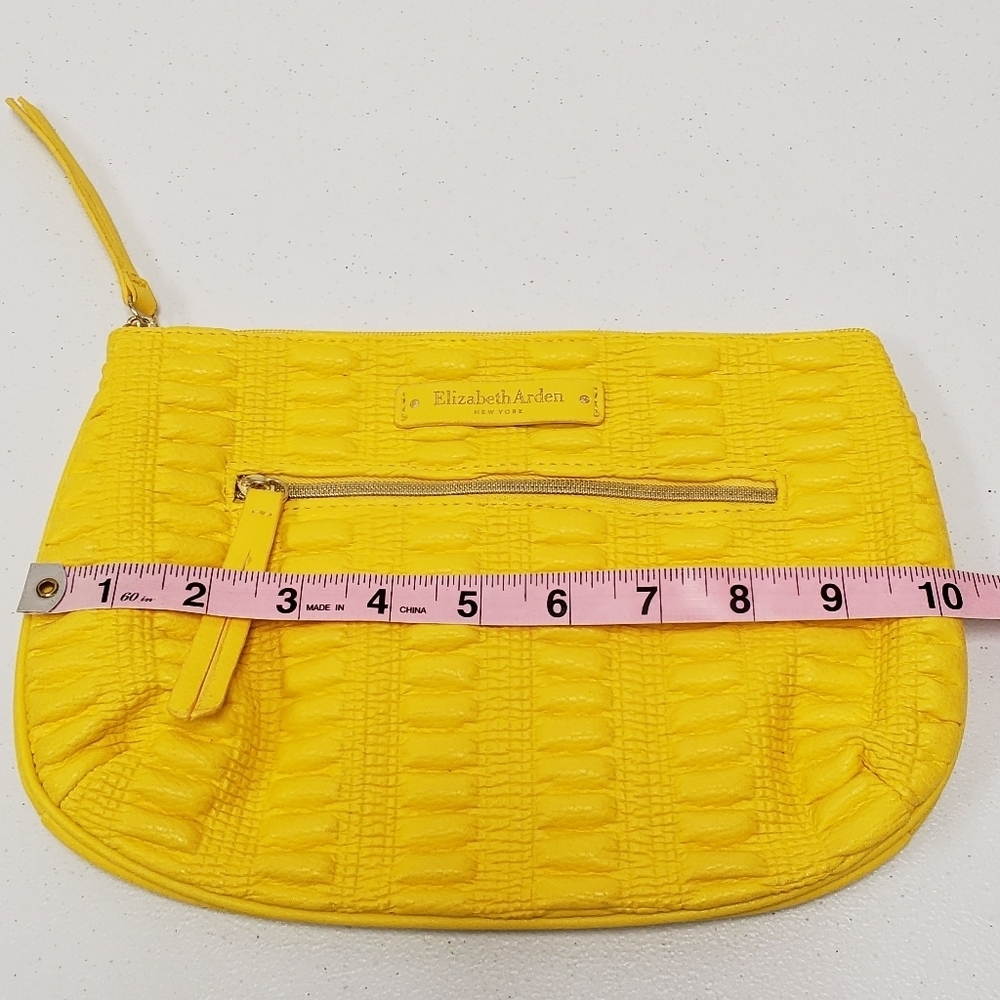 Elizabeth Arden Yellow Cosmetic Zippered Makeup Bag - Picture 6 of 6